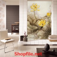 tranh dán tường bông hoa vàng đẹp