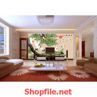 tranh dán tường đàn cò