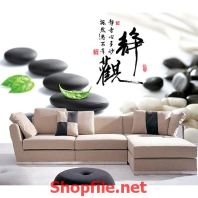 tranh dán tường bãi đá sỏi