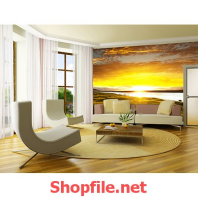 tranh dán tường ánh bình minh