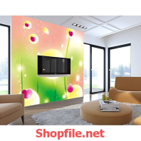 tranh dán tường vườn hoa muôn màu