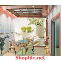 tranh dán tường điểm tâm sáng