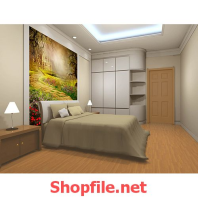 tranh dán tường con đường mòn