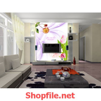 tranh dán tường bông hoa đáng yêu