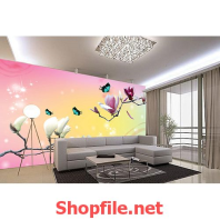 tranh dán tường cánh hoa mùa xuân