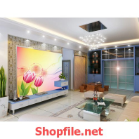 tranh dán tường bông hoa