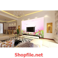 tranh dán tường vườn hoa cỏ dại