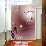 tranh dán tường đêm trăng rằm