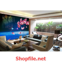 tranh dán tường cánh hoa rơi