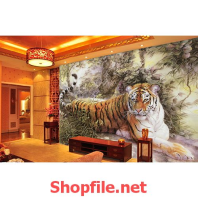 tranh dán tường mãnh hổ
