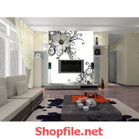 tranh dán tường bức tranh trắng đen