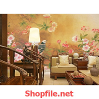 tranh dán tường đôi uyên ương