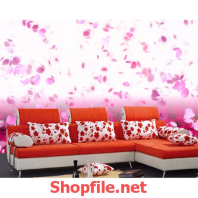tranh dán tường cánh hoa hồng