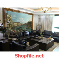 tranh dán tường thành phố cổ