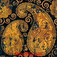 tranh dán tường họa tiết vàng