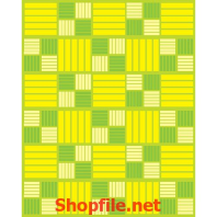 tranh trang trí tường caro xanh cam