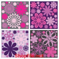 giấy dán tường hoa văn hồng