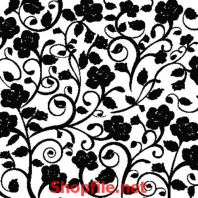 giấy dán tường bông hoa đen