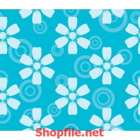 giấy dán tường bông hoa nền xanh dương