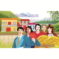 Tranh cổ động xây dựng nông thôn ngày nay