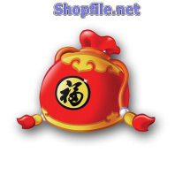 Vector họa tiết tết túi đụng tiền màu đỏ