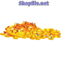 Vector họa tiết tết một đống vàng