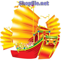 Vector họa tiết tết con thuyền