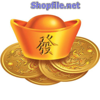 Vector họa tiết tết cục vàng và đồng xu