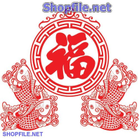 Vector họa tiết tết giấy dán tường