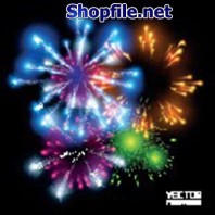 Vector họa tiết tết pháo hoa mờ ảo