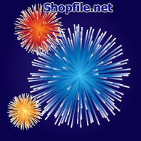 Vector họa tiết tết pháo bông lớn và pháo bông nhỏ