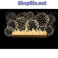 Vector họa tiết tết biểu diễn pháo hoa