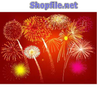 Vector họa tiết tết pháo hoa màu đỏ chói