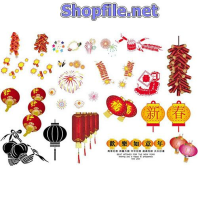 Vector họa tiết tết lồng đèn cho ngày tết