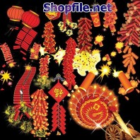 Vector họa tiết tết pháo nổ muôn sắc màu