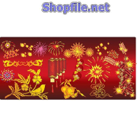 Vector họa tiết tết đỏ và vàng