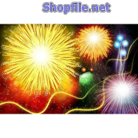 Vector họa tiết tết pháo bông có màu sắc tươi mắt