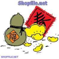 Vector họa tiết tết cái hồ lô