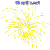 Vector họa tiết tết pháo bông vàng