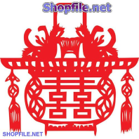 Vector họa tiết tết giấy trang trí màu đỏ