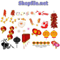 Vector họa tiết tết cái kiểu lồng đèn