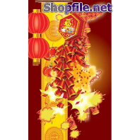 Vector họa tiết tết lồng đèn chuỗi 2