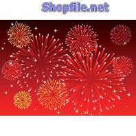 Vector họa tiết tết pháo hoa màu đỏ