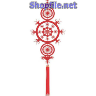 Vector họa tiết tết dây đeo màu đỏ đẹp