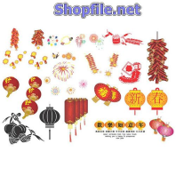 Vector họa tiết tết lồng đèn