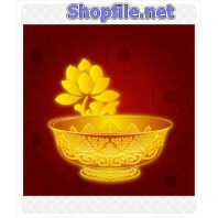 Vector họa tiết tết cái chén bằng vàng