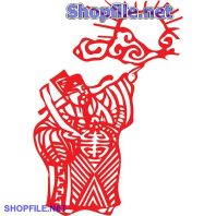 Vector họa tiết tết giấy tường ông thần tài