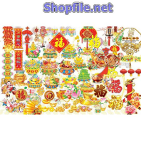 Vector họa tiết tết giấy dán tường các loại