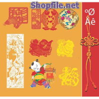 Vector họa tiết tết tranh đông hồ cậu nhóc