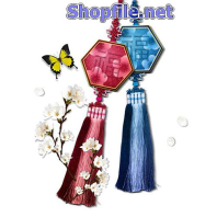 Vector họa tiết tết hồng và xanh